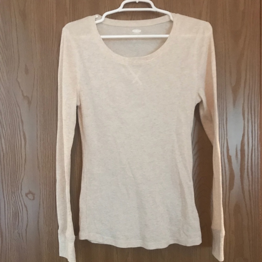 Cream/light brown Henley